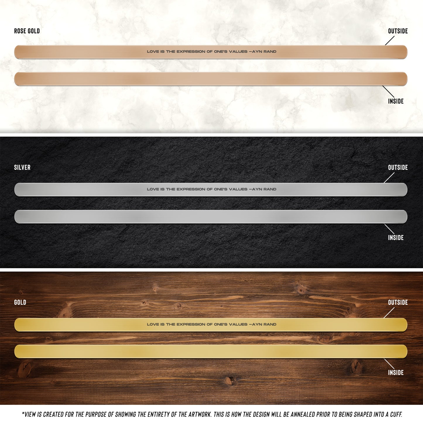 "Love is the Expression" - Cuff Bracelet