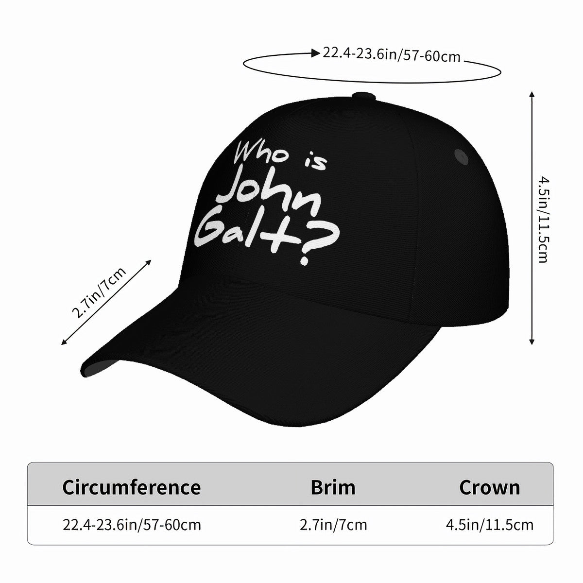 Who is John Galt? Hat-Black