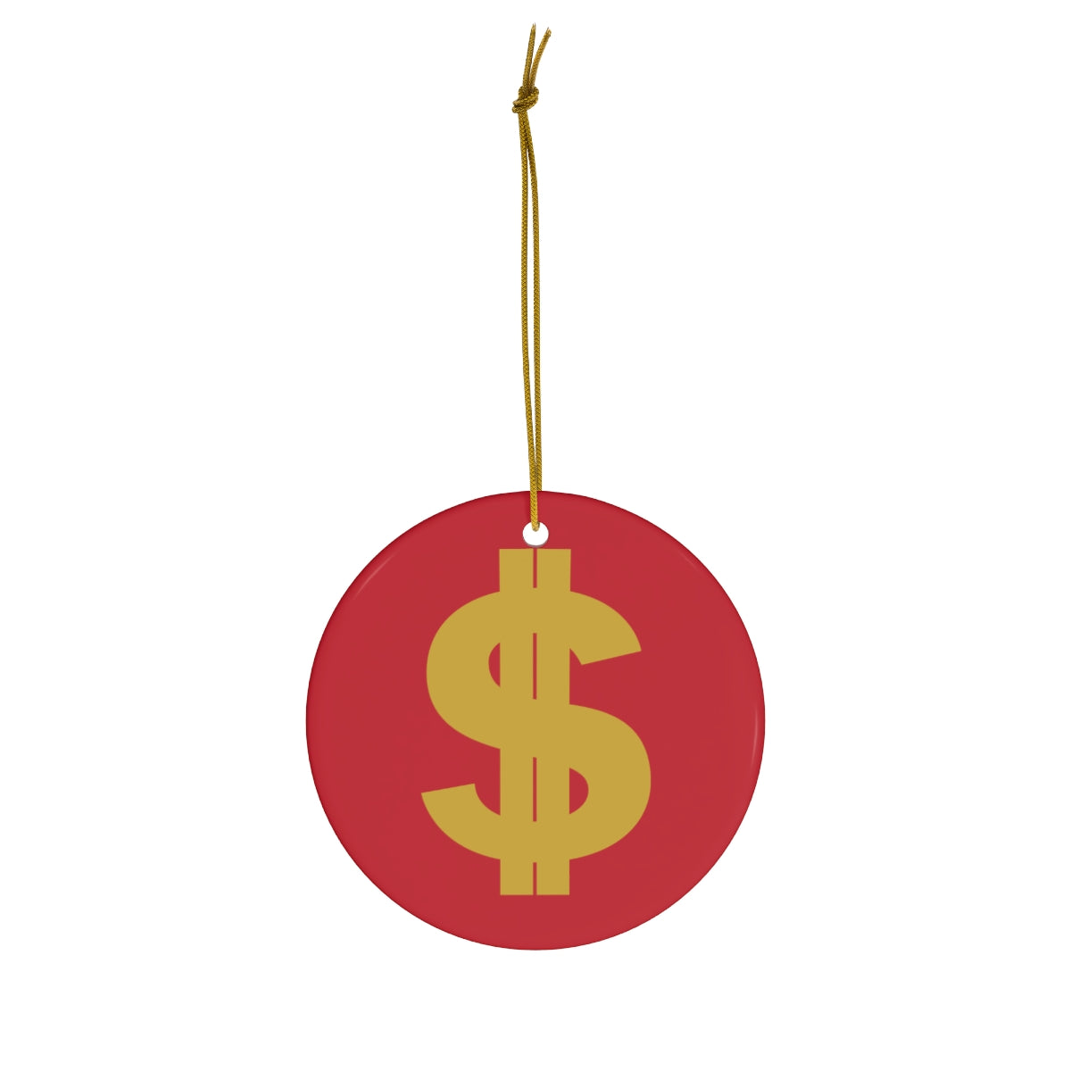 $ Ceramic Ornament - Red
