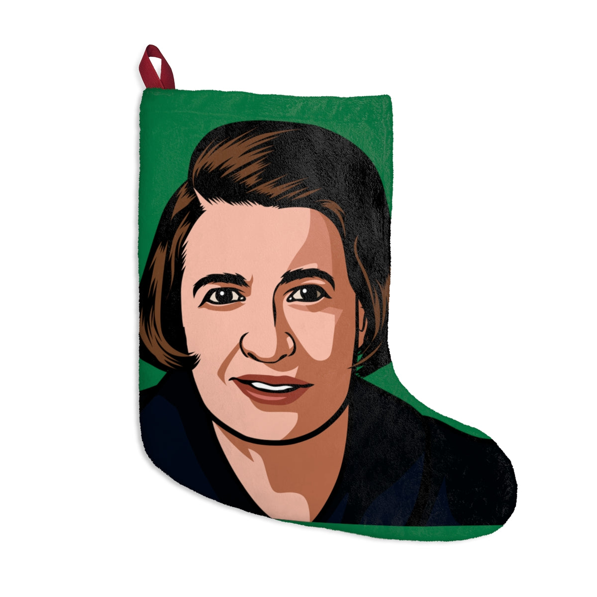 Ayn Rand Christmas Stocking - Green