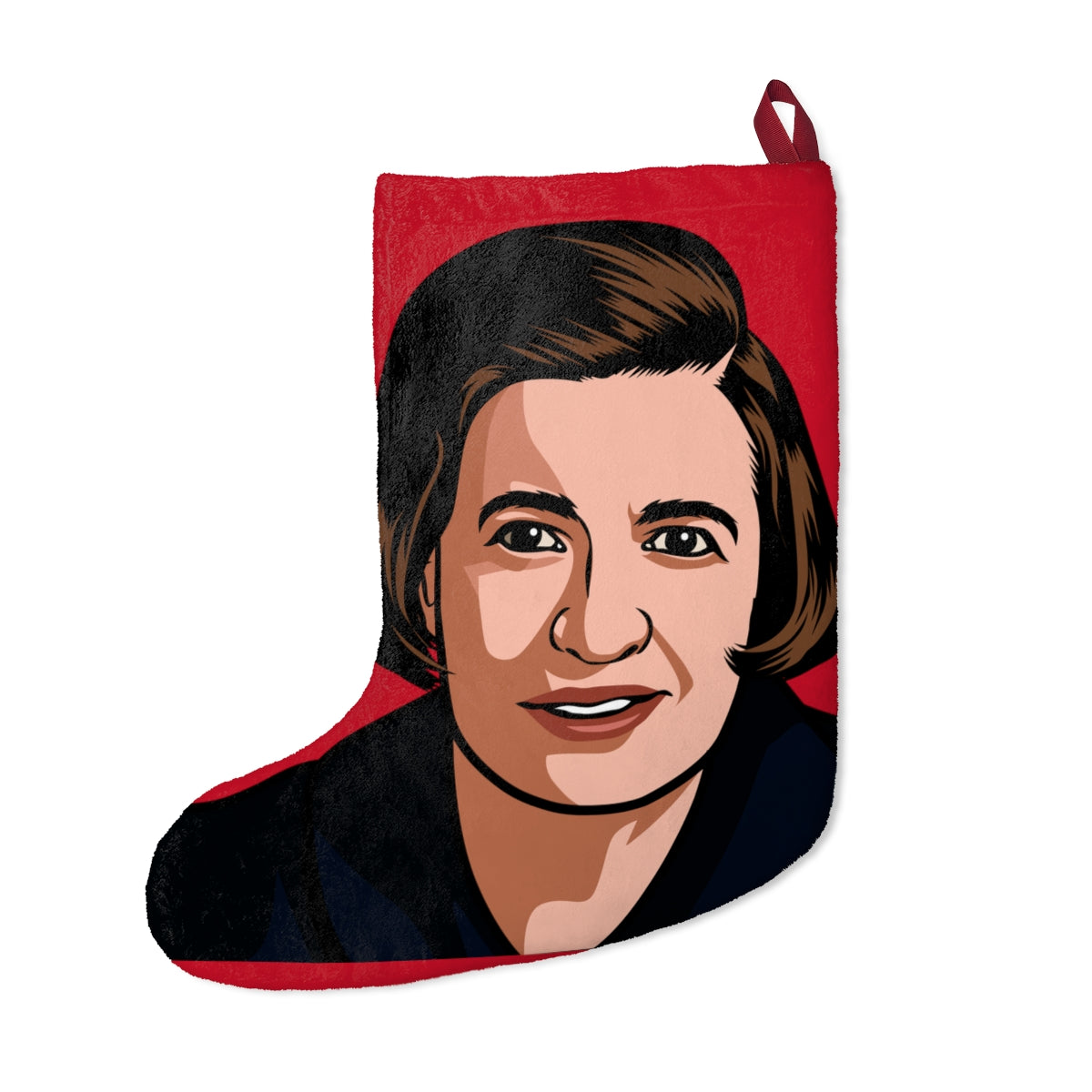 Ayn Rand Christmas Stocking - Red