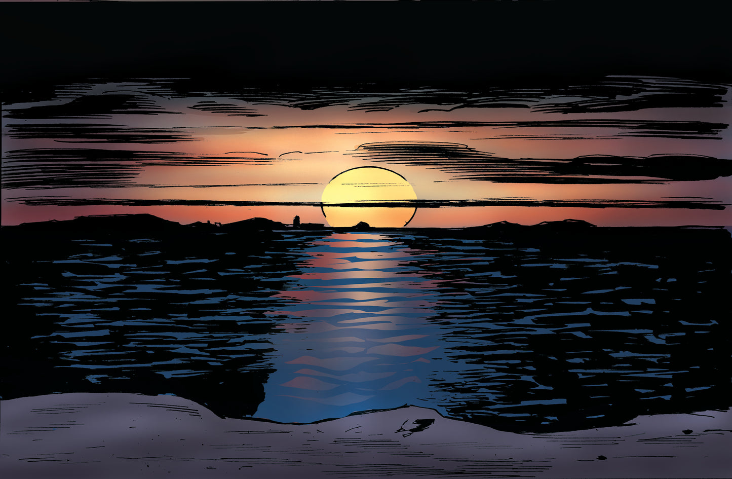 Red Pawn Horizon Virtual Background