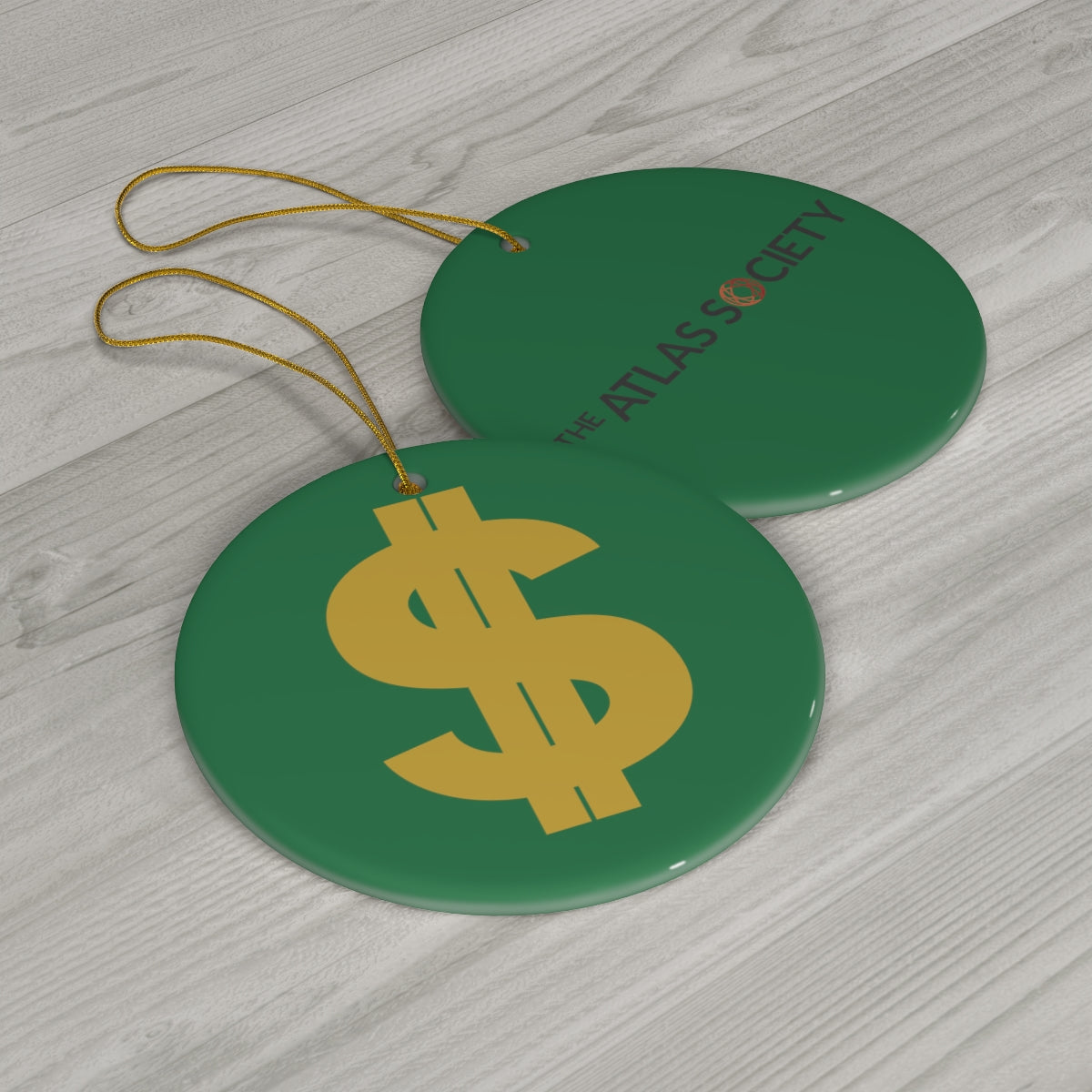 $ Ceramic Ornament - Green