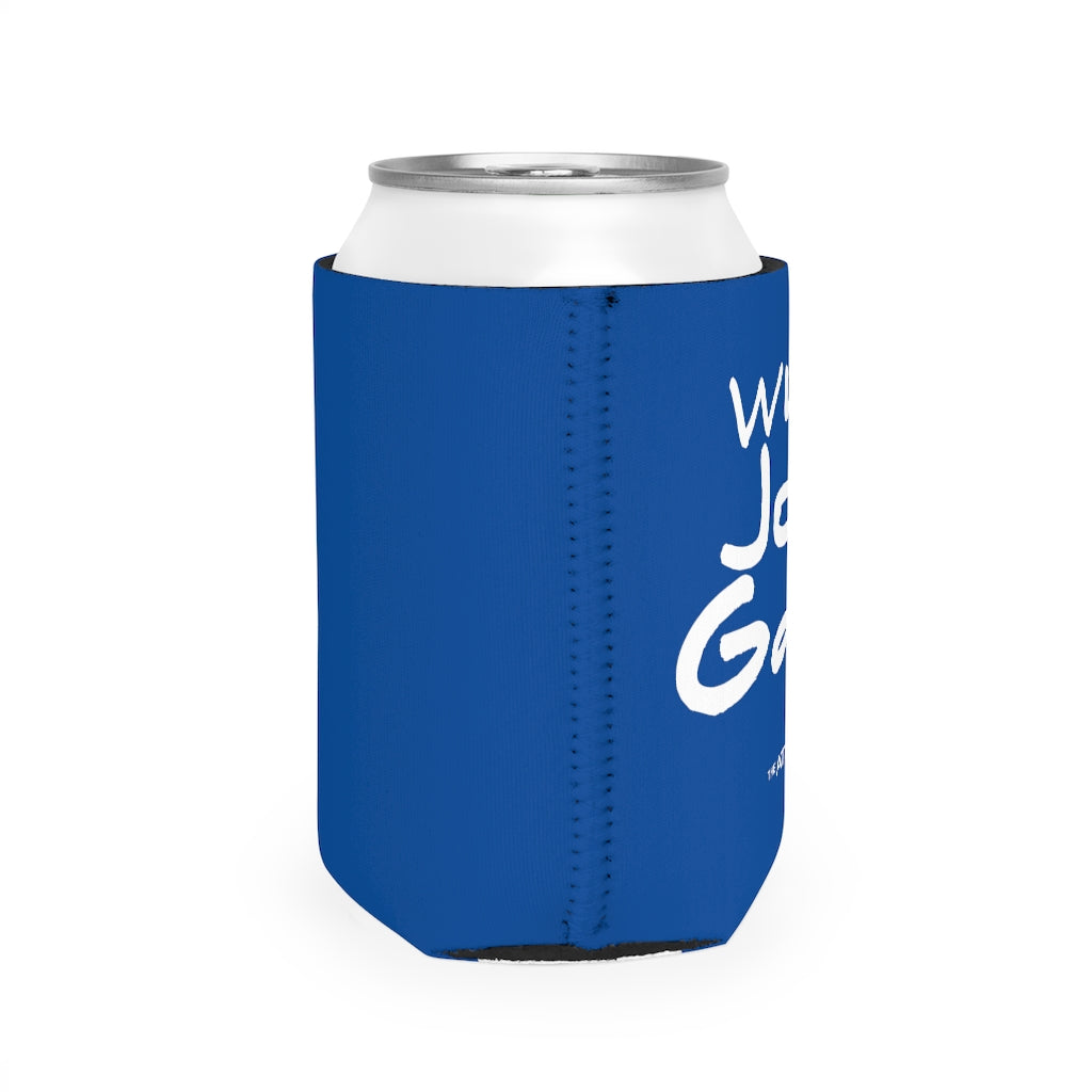 Who is John Galt? Can Cooler Sleeve - Blue/White