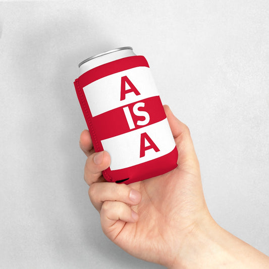 A is A Can Cooler Sleeve - Red/White