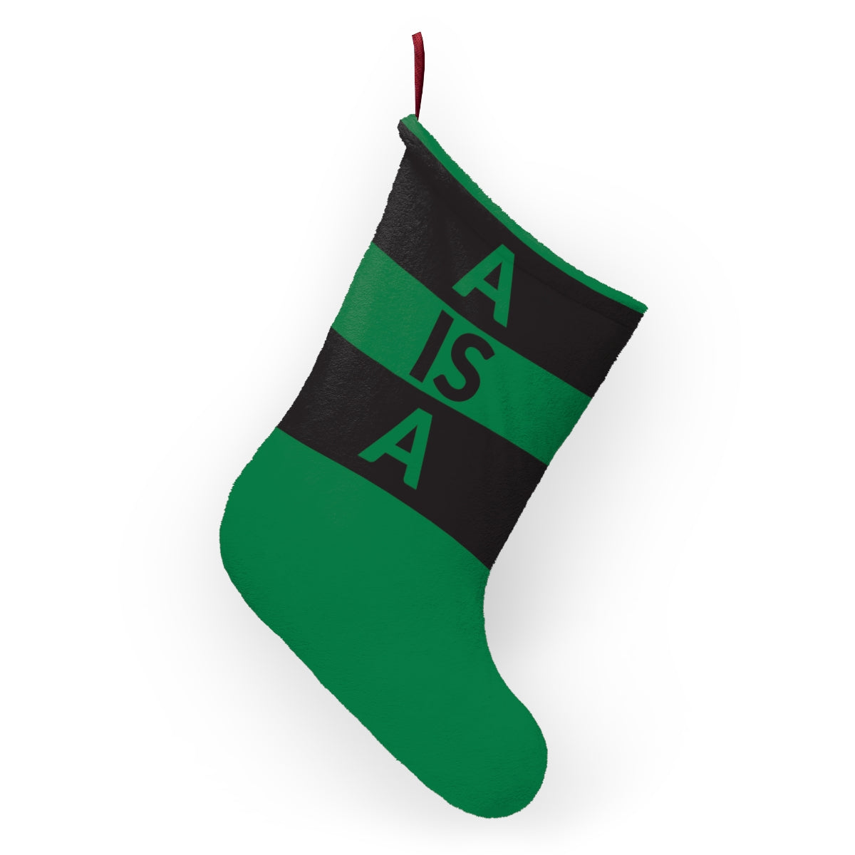 A is A Christmas Stocking - Green