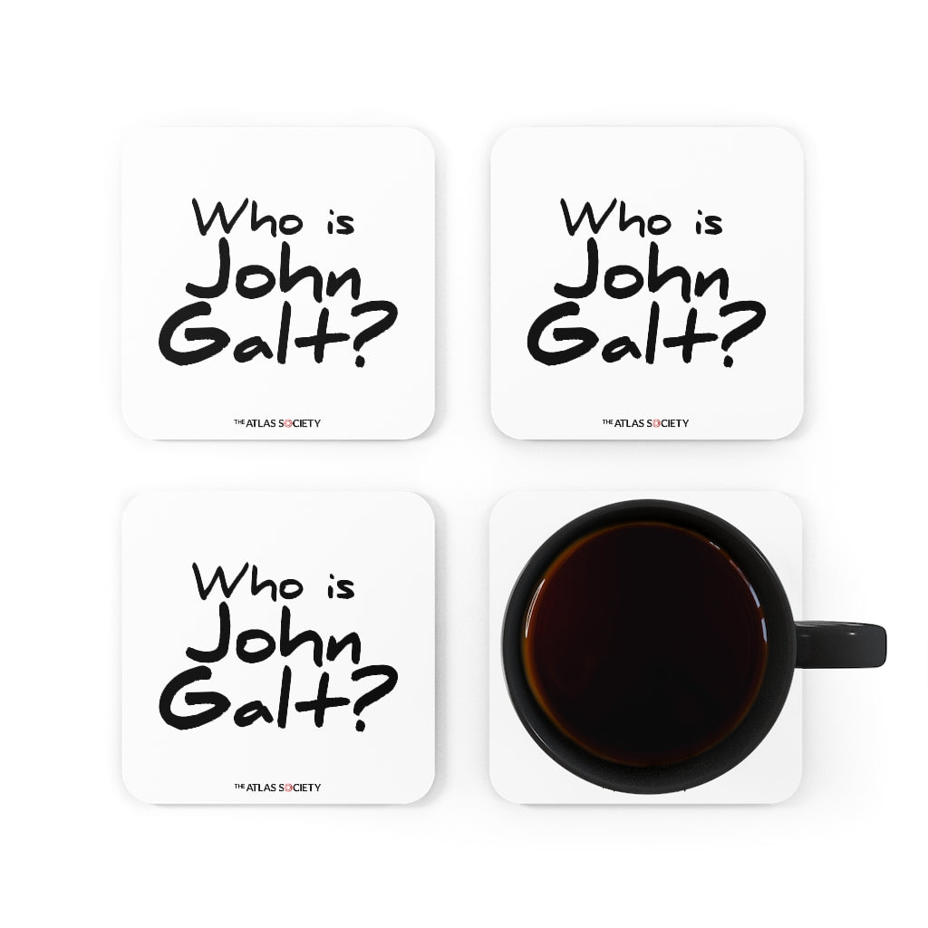 Who is John Galt? Corkwood Coaster Set