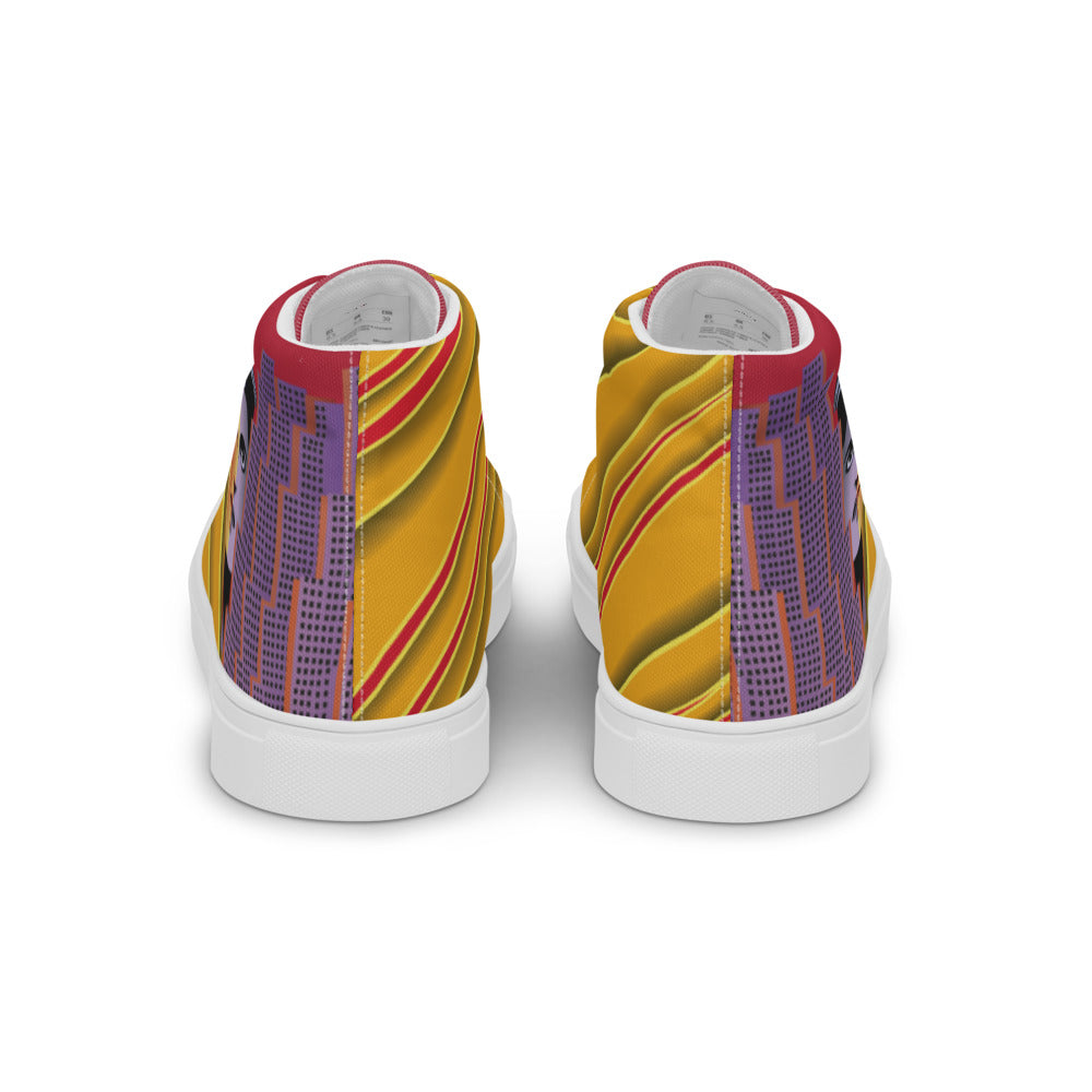 Ayn Rand Art Deco Women’s High-Top Canvas Shoes