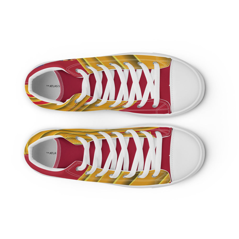 Ayn Rand Art Deco Women’s High-Top Canvas Shoes