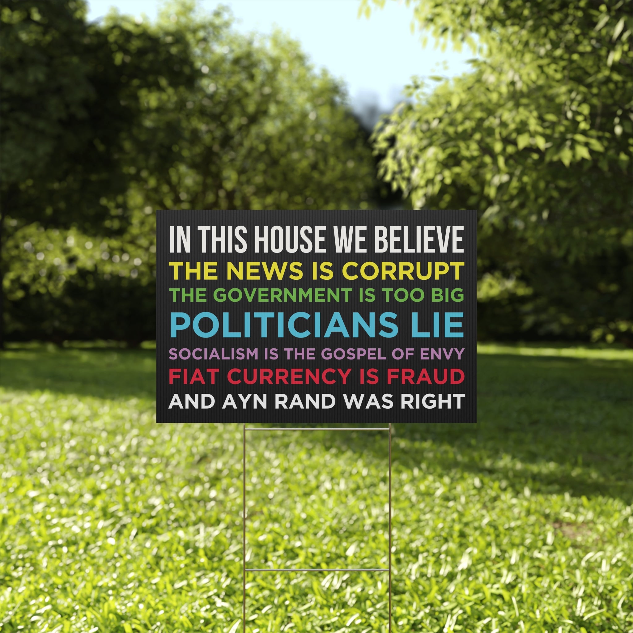 12 Rand Sign Rand Was Right Yard Sign, Small 12