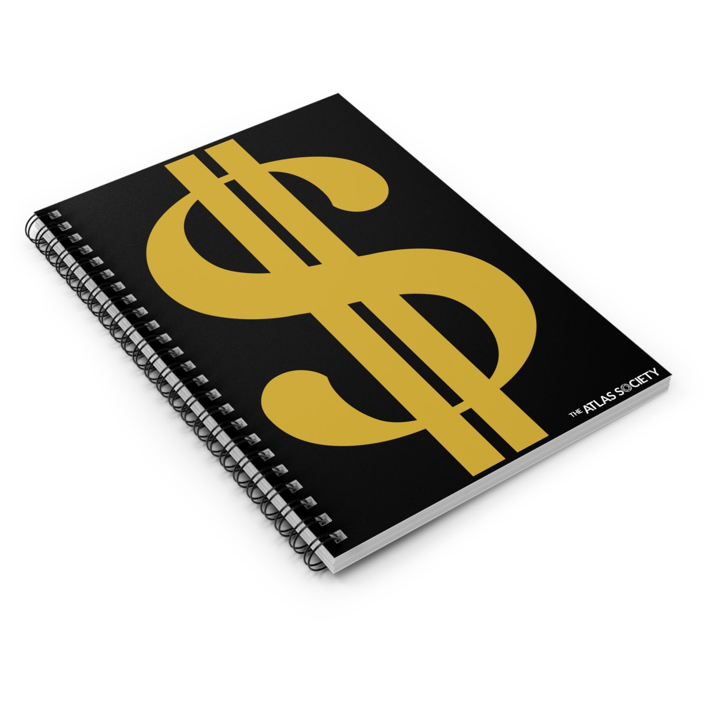 $ Dollar Sign Spiral Notebook, Ruled