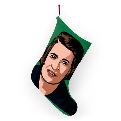 Ayn Rand Christmas Stocking - Green