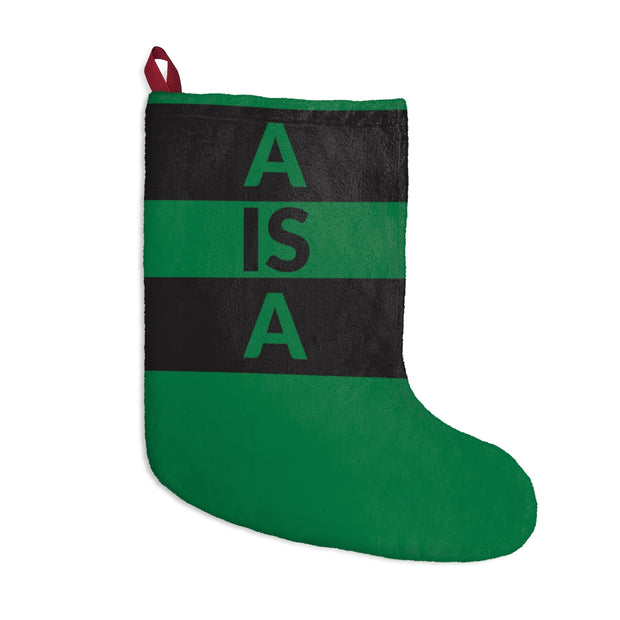 A is A Christmas Stocking - Green