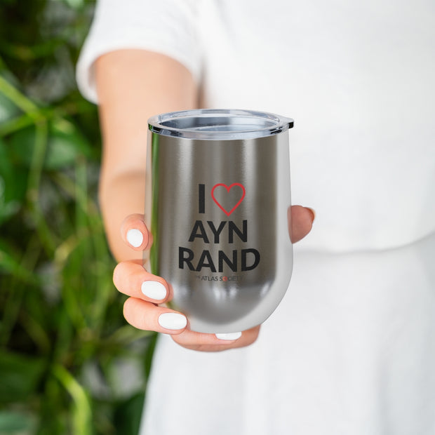 I ❤ Ayn Rand Insulated Wine Tumbler