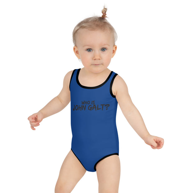 Who Is John Galt Kids Swimsuit BLUE