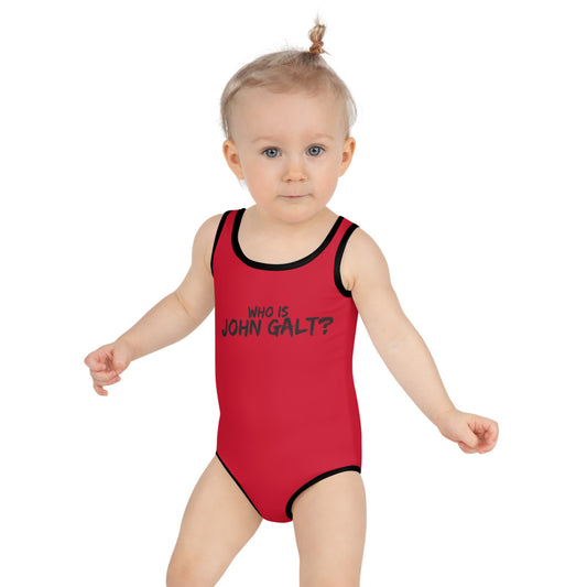 Who Is John Galt Kids Swimsuit RED