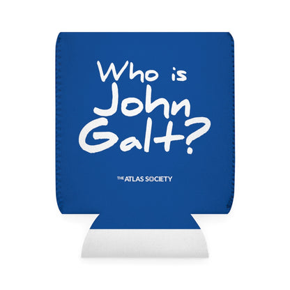 Who is John Galt? Can Cooler Sleeve - Blue/White