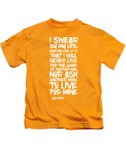 I Swear by My Life wht - Kids T-Shirt
