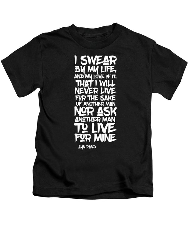 I Swear by My Life wht - Kids T-Shirt