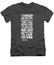 I Swear by My Life wht - Men's V-Neck T-Shirt