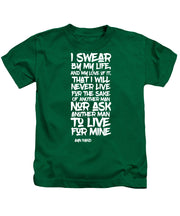 I Swear by My Life wht - Kids T-Shirt