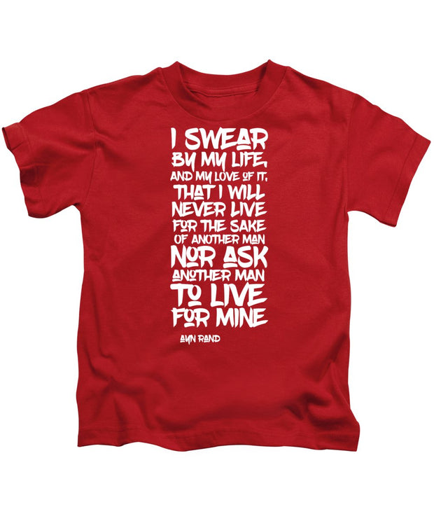 I Swear by My Life wht - Kids T-Shirt