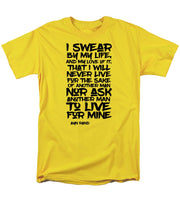 I Swear by My Life blk - Men's T-Shirt  (Regular Fit)