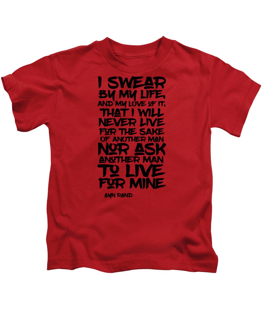 I Swear by My Life blk - Kids T-Shirt