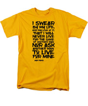 I Swear by My Life blk - Men's T-Shirt  (Regular Fit)