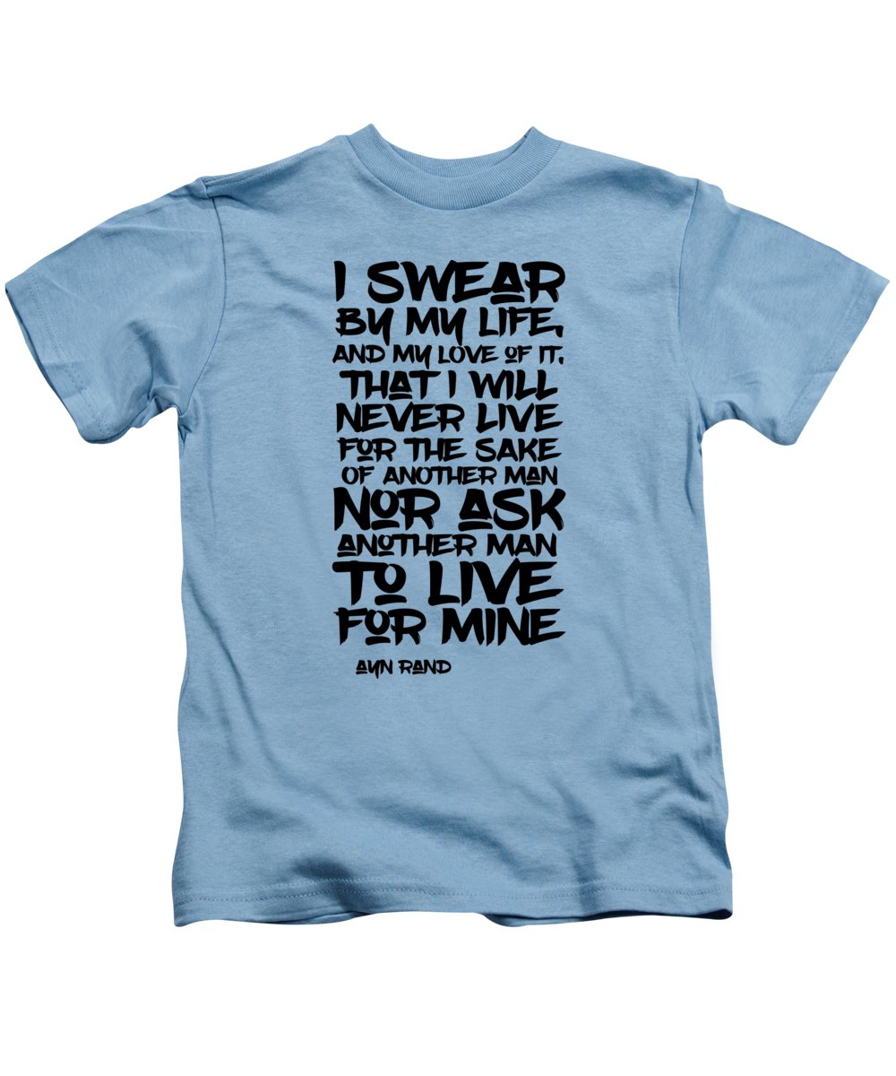 I Swear by My Life blk - Kids T-Shirt