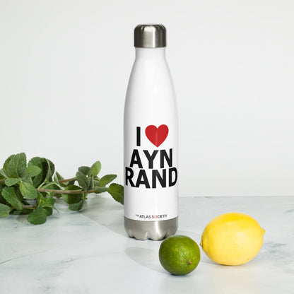 I Heart Ayn Rand Stainless Steel Water Bottle