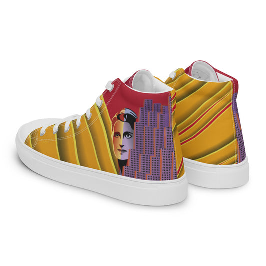 Ayn Rand Art Deco Women’s High-Top Canvas Shoes